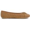 image:imageFEVERSOLE Womens Bow Tie Fashion Dress Slip On Shoes Round Toe Ballet FlatCamel Quilted Nubuck Toe Cap