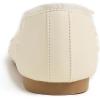 image:imageFEVERSOLE Womens Bow Tie Fashion Dress Slip On Shoes Round Toe Ballet FlatCream White Raffia Toe Cap