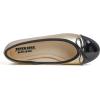 image:imageFEVERSOLE Womens Bow Tie Fashion Dress Slip On Shoes Round Toe Ballet FlatGold Patent Toe Cap
