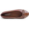 image:imageFEVERSOLE Womens Bow Tie Fashion Dress Slip On Shoes Round Toe Ballet FlatLight Brown Patent Toe Cap