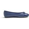 image:imageFEVERSOLE Womens Bow Tie Fashion Dress Slip On Shoes Round Toe Ballet FlatNavy Patent Toe Cap