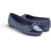 image:imageFEVERSOLE Womens Bow Tie Fashion Dress Slip On Shoes Round Toe Ballet FlatNavy Quilted Patent Toe Cap