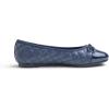image:imageFEVERSOLE Womens Bow Tie Fashion Dress Slip On Shoes Round Toe Ballet FlatNavy Quilted Patent Toe Cap