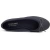 image:imageFEVERSOLE Womens Bow Tie Fashion Dress Slip On Shoes Round Toe Ballet FlatNavy Texture Vegan Leather