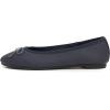 image:imageFEVERSOLE Womens Bow Tie Fashion Dress Slip On Shoes Round Toe Ballet FlatNavy Texture Vegan Leather