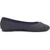 image:imageFEVERSOLE Womens Bow Tie Fashion Dress Slip On Shoes Round Toe Ballet FlatNavy Texture Vegan Leather