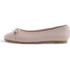 image:imageFEVERSOLE Womens Bow Tie Fashion Dress Slip On Shoes Round Toe Ballet FlatNude Patent Toe Cap