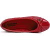 image:imageFEVERSOLE Womens Bow Tie Fashion Dress Slip On Shoes Round Toe Ballet FlatRed Quilted Patent Toe Cap
