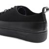 image:imageFEVERSOLE Womens Canvas Vegan Leather Lightweight Platform LaceUp Street Sneakers Black Canvas PU Platform Size 85 M US