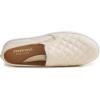 image:imageFEVERSOLE Womens Casual Slip On Sneaker Comfort Quilted Loafer FlatsBeige Quilted Vegan Leather