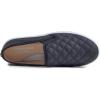 image:imageFEVERSOLE Womens Casual Slip On Sneaker Comfort Quilted Loafer FlatsBlack Quilted Embossed Vegan Leather