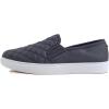 image:imageFEVERSOLE Womens Casual Slip On Sneaker Comfort Quilted Loafer FlatsBlack Quilted Embossed Vegan Leather