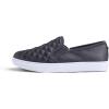 image:imageFEVERSOLE Womens Casual Slip On Sneaker Comfort Quilted Loafer FlatsBlack Quilted Satin Silky