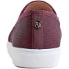 image:imageFEVERSOLE Womens Casual Slip On Sneaker Comfort Quilted Loafer FlatsBurgundy Quilted Embossed Vegan Leather
