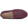image:imageFEVERSOLE Womens Casual Slip On Sneaker Comfort Quilted Loafer FlatsBurgundy Quilted Embossed Vegan Leather