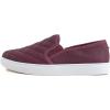 image:imageFEVERSOLE Womens Casual Slip On Sneaker Comfort Quilted Loafer FlatsBurgundy Quilted Embossed Vegan Leather