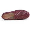 image:imageFEVERSOLE Womens Casual Slip On Sneaker Comfort Quilted Loafer FlatsBurgundy Red Quilted Vegan Leather