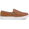image:imageFEVERSOLE Womens Casual Slip On Sneaker Comfort Quilted Loafer FlatsCamel Brown Quilted Vegan Leather