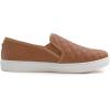 image:imageFEVERSOLE Womens Casual Slip On Sneaker Comfort Quilted Loafer FlatsCamel Quilted Embossed Vegan Leather