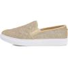 image:imageFEVERSOLE Womens Casual Slip On Sneaker Comfort Quilted Loafer FlatsGold Quilted Glitter