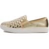 image:imageFEVERSOLE Womens Casual Slip On Sneaker Comfort Quilted Loafer FlatsGold Quilted Vegan Leather