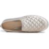 image:imageFEVERSOLE Womens Casual Slip On Sneaker Comfort Quilted Loafer FlatsLight Gold Quilted Satin Silky