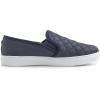 image:imageFEVERSOLE Womens Casual Slip On Sneaker Comfort Quilted Loafer FlatsNavy Quilted Embossed Vegan Leather