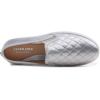image:imageFEVERSOLE Womens Casual Slip On Sneaker Comfort Quilted Loafer FlatsSilver Quilted Satin Silky