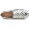 image:imageFEVERSOLE Womens Casual Slip On Sneaker Comfort Quilted Loafer FlatsSilver Quilted Vegan Leather