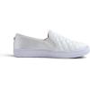 image:imageFEVERSOLE Womens Casual Slip On Sneaker Comfort Quilted Loafer FlatsWhite Quilted Satin Silky