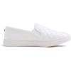 image:imageFEVERSOLE Womens Casual Slip On Sneaker Comfort Quilted Loafer FlatsWhite Quilted Vegan Leather