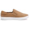 image:imageFEVERSOLE Womens Casual Slip On Sneaker Comfort Walking Loafer FlatsCamel Nubuck Veganleather