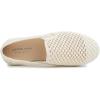 image:imageFEVERSOLE Womens Casual Slip On Sneaker Comfort Walking Loafer FlatsCream White Knit Mesh