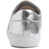 image:imageFEVERSOLE Womens Casual Slip On Sneaker Comfort Walking Loafer FlatsSilver Veganleather
