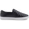 image:imageFEVERSOLE Womens Casual Slip On Sneaker Comfortable Quilted Loafer Travel Walking ShoesBlack Quilted Vegan Leather