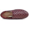 image:imageFEVERSOLE Womens Casual Slip On Sneaker Comfortable Quilted Loafer Travel Walking ShoesBurgundy Red Quilted Vegan Leather