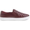 image:imageFEVERSOLE Womens Casual Slip On Sneaker Comfortable Quilted Loafer Travel Walking ShoesBurgundy Red Quilted Vegan Leather