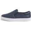 image:imageFEVERSOLE Womens Casual Slip On Sneaker Comfortable Quilted Loafer Travel Walking ShoesNavy Blue Quilted Vegan Leather