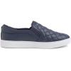 image:imageFEVERSOLE Womens Casual Slip On Sneaker Comfortable Quilted Loafer Travel Walking ShoesNavy Blue Quilted Vegan Leather