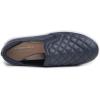 image:imageFEVERSOLE Womens Casual Slip On Sneaker Comfortable Quilted Loafer Travel Walking ShoesNavy Blue Quilted Vegan Leather