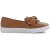 image:imageFEVERSOLE Womens Casual Slip On Sneaker Fashion Bow Tie Loafer FlatsCamel Vegan Leather