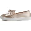 image:imageFEVERSOLE Womens Casual Slip On Sneaker Fashion Bow Tie Loafer FlatsGold Silky