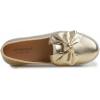 image:imageFEVERSOLE Womens Casual Slip On Sneaker Fashion Bow Tie Loafer FlatsGold Vegan Leather