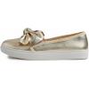 image:imageFEVERSOLE Womens Casual Slip On Sneaker Fashion Bow Tie Loafer FlatsGold Vegan Leather