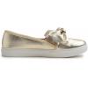 image:imageFEVERSOLE Womens Casual Slip On Sneaker Fashion Bow Tie Loafer FlatsGold Vegan Leather