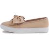 image:imageFEVERSOLE Womens Casual Slip On Sneaker Fashion Bow Tie Loafer FlatsNude Vegan Leather