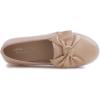 image:imageFEVERSOLE Womens Casual Slip On Sneaker Fashion Bow Tie Loafer FlatsNude Vegan Leather