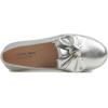 image:imageFEVERSOLE Womens Casual Slip On Sneaker Fashion Bow Tie Loafer FlatsSilver Vegan Leather