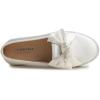 image:imageFEVERSOLE Womens Casual Slip On Sneaker Fashion Bow Tie Loafer FlatsWhite Silky