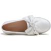 image:imageFEVERSOLE Womens Casual Slip On Sneaker Fashion Bow Tie Loafer FlatsWhite Vegan Leather